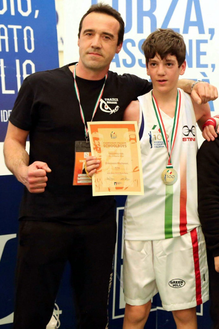 Francesco Mecheroni con il maestro David Borgogni